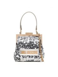 LOVE MOSCHINO Torebka JC4146PP0NKK190A Srebrny. Szare kopertówki Love Moschino, bez wzorów, z tworzywa sztucznego, wizytowe, bez dodatków. Za 699.99 zł.