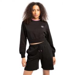 Bluza dresowa damska Puma SWxP Crew. Czarne bluzy Puma, xs, bez wzorów, z dresówki, bez kaptura. Za 254.00 zł.