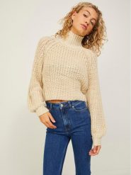 JJXX Golf 12213689 Beżowy Regular Fit. Brązowe swetry JJXX, xxl, bez wzorów, z syntetyku, bez ramiączek. Za 119.99 zł.