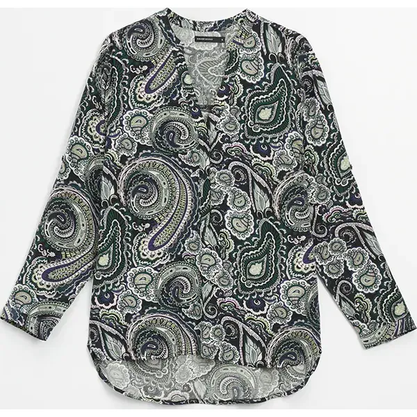 Bluzka w orientalny wzór Paisley - Wielobarwny. Bluzki House, l, bez wzorów, bez kołnierzyka, bez ramiączek. Za 59.99 zł.
