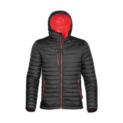 Kurtka puchowa Stormtech Gravity Thermal. Czarne kurtki STORMTECH, m, bez wzorów, z nylonu, z kapturem. Za 684.50 zł.