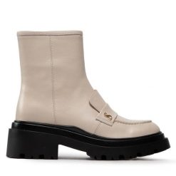 Botki Simple. Botki Simple, bez wzorów, bez obcasa, na słupku, bez zapięcia. Za 269.99 zł.