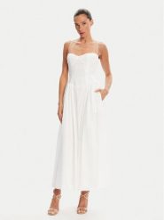BARDOT Sukienka wieczorowa Estie 59786DB Biały Regular Fit. Białe sukienki Bardot, bez wzorów, z bawełny, wizytowe, bez kołnierzyka, bez ramiączek. Za 529.99 zł.