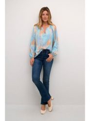 Kaffe Bluzka w kolorze błękitnym rozmiar: L/XL. Niebieskie bluzki Kaffe, l, bez wzorów, z wiskozy, bez kołnierzyka, bez ramiączek. Za 114.17 zł.