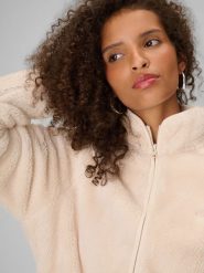 4F Polar loose ze stójką damski - kremowy S. Białe bluzy z polaru 4f, l, bez wzorów, z materiału, trekkingowe. Za 189.99 zł.