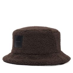 Kapelusz Calvin Klein. Brązowe kapelusze Calvin Klein, bez wzorów. Za 189.99 zł.