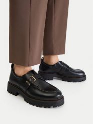 Lasocki Półbuty CEO-RST-58126-11 Czarny. Czarne półbuty wsuwane Lasocki, bez wzorów, ze skóry, bez obcasa, na płaskiej podeszwie. Za 249.99 zł.