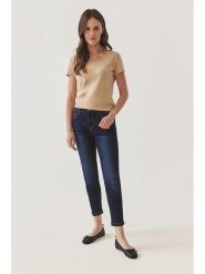 TATUUM Dżinsy "Saro 1" - Slim fit - w kolorze granatowym rozmiar: 38. Niebieskie jeansy Tatuum, z aplikacjami, ze skóry. Za 210.32 zł.