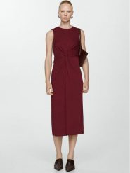 Mango Sukienka koktajlowa Fetina 77000368 Bordowy Regular Fit. Czerwone sukienki Mango, xs, bez wzorów, z bawełny, wizytowe, bez kołnierzyka, bez ramiączek. Za 49.99 zł.