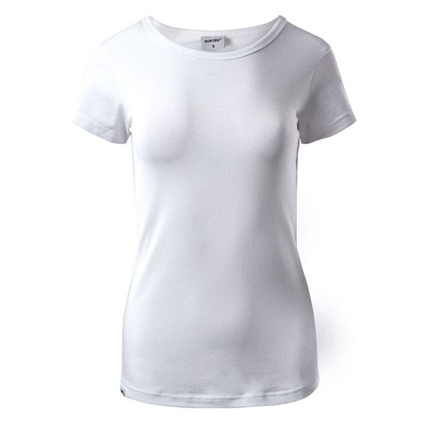 Koszulka damska Hi-Tec Lady Puro - biała, Rozmiar L. Białe buty sportowe lifestyle Hi-tec, bez wzorów, z bawełny, sportowe, bez zapięcia. Za 34.99 zł.