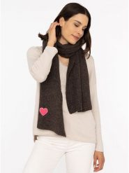 Zwillingsherz Szal "Heart" w kolorze brązowym - 35 x 48 cm rozmiar: onesize. Brązowe szaliki i kominy Zwillingsherz, bez wzorów, z materiału. Za 86.99 zł.