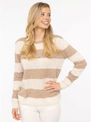 Zwillingsherz Kaszmirowy sweter w kolorze beżowo-kremowym rozmiar: L. Brązowe swetry Zwillingsherz, l, bez wzorów, z kaszmiru, bez ramiączek. Za 439.24 zł.