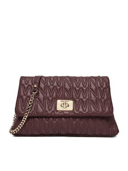 Nine West Torebka CEO-MILA-S23788-4 Bordowy. Czerwone torebki klasyczne Nine West, bez wzorów, z materiału, bez dodatków. Za 229.99 zł.