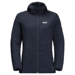 Damska Kurtka Atmos. Niebieskie kurtki Jack Wolfskin, l, bez wzorów, z materiału, z kapturem. Za 640.99 zł.
