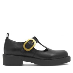 Półbuty GINO ROSSI. Czarne półbuty wsuwane Gino Rossi, bez wzorów, bez obcasa, na płaskiej podeszwie. Za 287.99 zł.