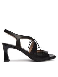 Hispanitas Sandały HV264650 C003 Czarny. Czarne sandały Hispanitas, bez wzorów, ze skóry, bez obcasa, na słupku, bez zapięcia. Za 609.99 zł.