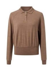 Opus Damski sweter z cienkiej dzianiny - Geigi Kobiety drobna dzianina brązowy jednolity, 40. Brązowe swetry Opus, bez wzorów, z dzianiny, bez ramiączek. Za 399.95 zł.