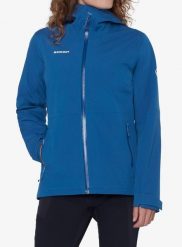Kurtka z membraną damska Mammut Linard Guide HS Hooded Jacket. Niebieskie kurtki Mammut, l, bez wzorów, z materiału, biznesowe, bez kaptura. Za 1,219.99 zł.