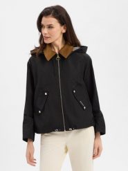 Barbour kurtka przeciwdeszczowa - Weaver Kobiety czarny, 46. Czarne kurtki Barbour, bez wzorów, ze sztruksu, eleganckie, bez kaptura. Za 899.95 zł.