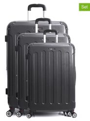 BlueStar 3-częściowy zestaw "Tunis" w kolorze ciemnoszarym rozmiar: onesize. Szare walizki BlueStar. Za 565.99 zł.