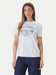 Guess T-Shirt W6GI27 K3160 Niebieski Regular Fit. Niebieskie t-shirty Guess, xxl, z aplikacjami, z bawełny, bez kołnierzyka, bez ramiączek. Za 189.99 zł.