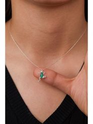 Heliophilia Srebrny naszyjnik z zawieszką - dł. 42 cm rozmiar: onesize. Szare naszyjniki Heliophilia, z materiału, z cyrkonią, srebrne. Za 100.99 zł.