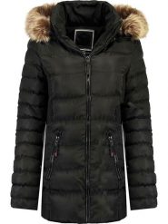 Canadian Peak Płaszcz zimowy "Anieseak" w kolorze czarnym rozmiar: XXL. Czarne płaszcze Canadian Peak, na zimę, xxl, z aplikacjami, z puchu, bez kaptura. Za 293.59 zł.