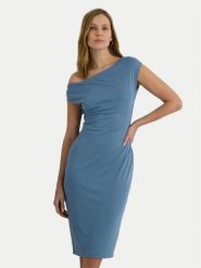 Lauren Ralph Lauren Sukienka koktajlowa 250933454002 Niebieski Slim Fit. Niebieskie sukienki Lauren Ralph Lauren, bez wzorów, z syntetyku, wizytowe, bez kołnierzyka, bez ramiączek. Za 1,509.00 zł.