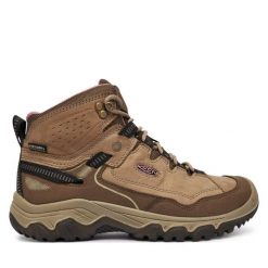 Trekkingi Keen. Brązowe buty sportowe lifestyle Keen, bez wzorów, sportowe, bez zapięcia. Za 599.99 zł.
