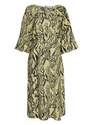 MOSS COPENHAGEN Sukienka "Theresia Taila" w kolorze zielonym rozmiar: M/L. Zielone sukienki Moss Copenhagen, l, bez wzorów, z tkaniny, bez kołnierzyka, bez ramiączek, midi. Za 132.05 zł.