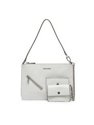 MICHAEL Michael Kors Torebka Jet Set 32S6SJ6F6L Biały. Białe kopertówki MICHAEL Michael Kors, bez wzorów, ze skóry, bez dodatków. Za 739.99 zł.