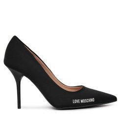 Szpilki LOVE MOSCHINO. Czarne szpilki Love Moschino, bez wzorów, bez obcasa, na szpilce, bez zapięcia. Za 579.99 zł.