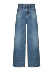 BOSS Jeansy 50569378 Niebieski Wide Leg. Niebieskie jeansy Boss, bez wzorów, z bawełny. Za 599.99 zł.
