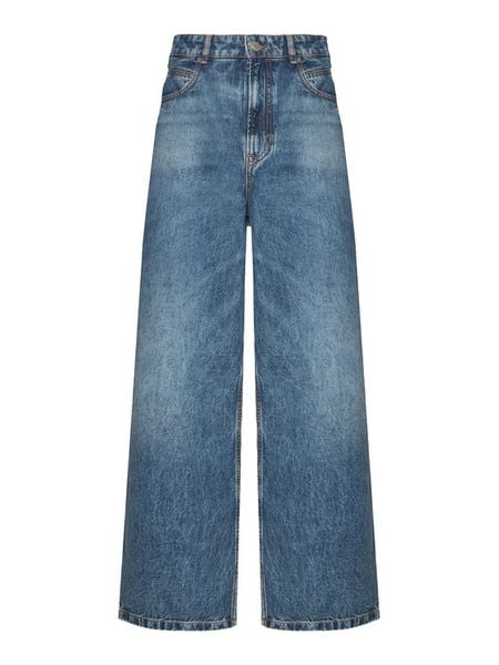 BOSS Jeansy 50569378 Niebieski Wide Leg. Niebieskie jeansy Boss, bez wzorów, z jeansu. Za 599.99 zł.