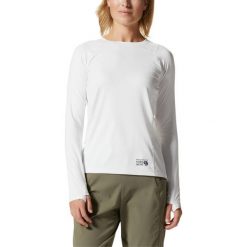 Koszulka sportowa damska Mountain Hardwear Crater Lake z długim rękawem. Szare t-shirty sportowe MOUNTAIN HARDWEAR, l, bez wzorów, bez ramiączek, rowerowe. Za 299.00 zł.