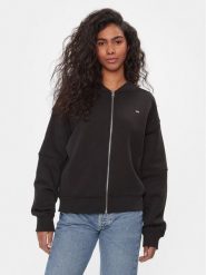 Tommy Jeans Bluza Tjw Zip Thru Bomber DW0DW17957 Czarny Regular Fit. Czarne bluzy Tommy Jeans, m, bez wzorów, z jeansu, bez kaptura. Za 319.99 zł.