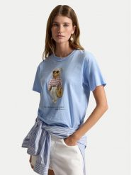 Polo Ralph Lauren T-Shirt 211A12734001 Niebieski jasny Relaxed Fit. Niebieskie t-shirty Polo Ralph Lauren, s, bez wzorów, z bawełny, bez kołnierzyka, bez ramiączek. Za 719.99 zł.