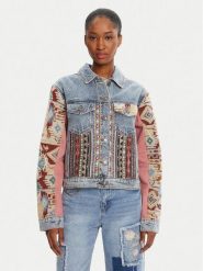 Desigual Kurtka jeansowa Boho 25WWED10 Kolorowy Regular Fit. Kurtki Desigual, l, bez wzorów, z bawełny, boho, bez kaptura. Za 729.99 zł.