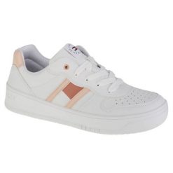 Buty Tommy Hilfiger Low Cut Lace-Up Sneaker T3A4-32143-1351X134 białe. Białe buty treningowe bez wzorów, z gumy, bez zapięcia. Za 435.47 zł.