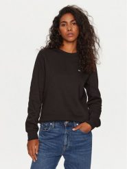 Tommy Jeans Bluza DW0DW19959 Czarny Regular Fit. Czarne bluzy Tommy Jeans, xxs, bez wzorów, z bawełny, bez kaptura. Za 179.99 zł.