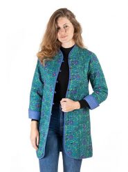 Isla Bonita by SIGRIS Kurtka przejściowa w kolorze niebiesko-zielonym rozmiar: XL. Niebieskie kurtki Isla Bonita by SIGRIS, xl, bez wzorów, z bawełny, bez kaptura. Za 250.55 zł.