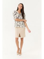 Kaffe Bluzka w kolorze kremowym rozmiar: 40. Brązowe bluzki Kaffe, bez wzorów, bez kołnierzyka, bez ramiączek. Za 92.42 zł.