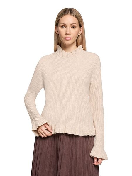 CARTOON Sweter w kolorze beżowym rozmiar: 44. Brązowe swetry Cartoon, bez wzorów, ze splotem, bez ramiączek. Za 179.95 zł.