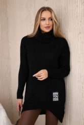Sweter z golfem czarny. Czarne swetry KESI, l, bez wzorów, z elastanu, klasyczne, plus size, bez ramiączek. Za 175.65 zł.