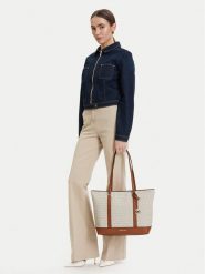 MICHAEL Michael Kors Torebka Andie 30S6G3PT3B Kremowy. Białe shopper bag MICHAEL Michael Kors, bez wzorów, ze skóry, bez dodatków. Za 1,159.00 zł.