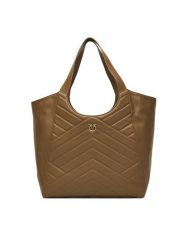 PINKO Torebka Tote Bag PE 25 PLTT 104536 A2AO Zielony. Zielone shopper bag Pinko, bez wzorów, ze skóry, bez dodatków. Za 2,209.00 zł.