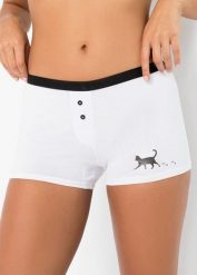 Bokserki damskie (4 pary). Czarne bokserki damskie bonprix, bez wzorów. Za 75.96 zł.