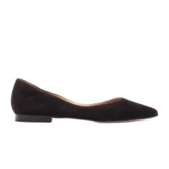 Marco Shoes Subtelne balerinki czarne. Czarne baleriny bez wzorów, bez obcasa, bez zapięcia. W wyprzedaży za 359.00 zł.