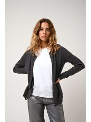 AUTHENTIC CASHMERE Kaszmirowy kardigan "Caron" w kolorze antracytowym rozmiar: S. Czarne swetry AUTHENTIC CASHMERE, s, bez wzorów, z kaszmiru, bez ramiączek. Za 347.99 zł.