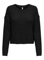 ONLY Sweter w kolorze czarnym rozmiar: M. Czarne swetry ONLY, m, bez wzorów, bez ramiączek. Za 101.47 zł.